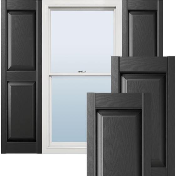 Stores de fenêtre en vinyle avec relief, lot de 2, 30 x 89 cm, couleur noire