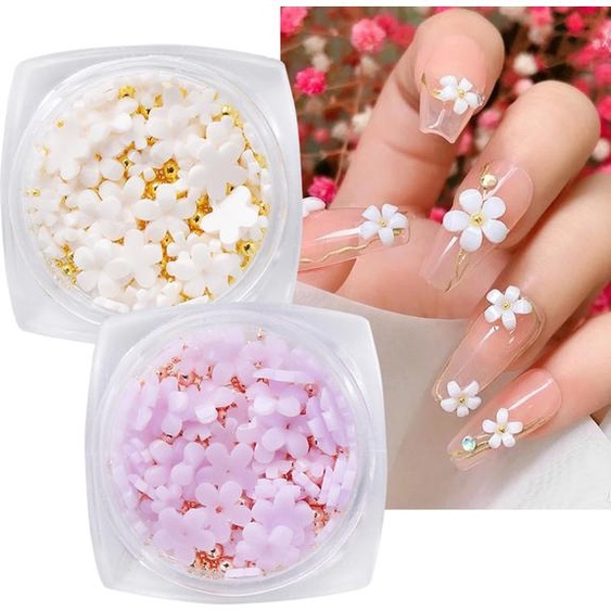 Strass dongles floraux pour ongles acryliques, fournitures artistiques avec perles, manucure, décorations DIY, femmes et filles