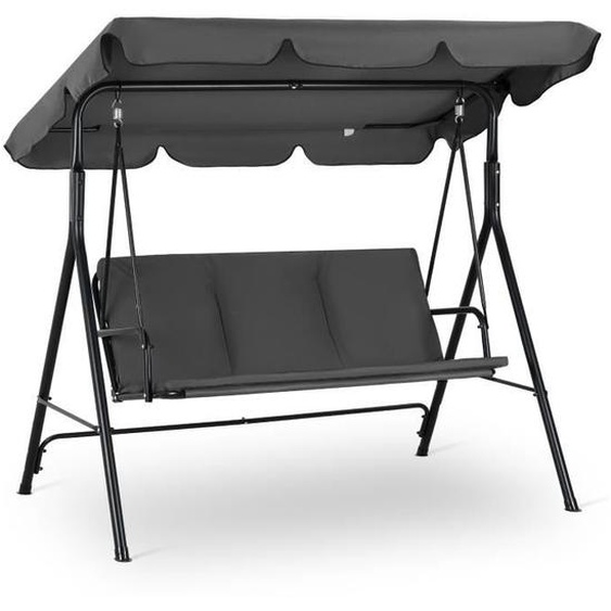 Strattore Balancelle Hollywood Balançoire Swing de jardin 170 x 115 x 153 cm - Anthracite