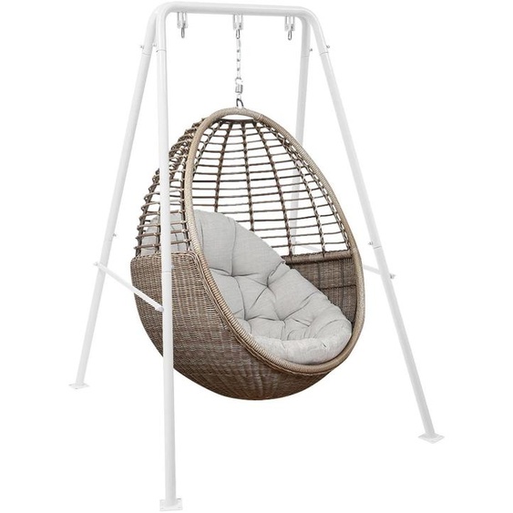 Structure de fauteuil suspendu, construction en fer durable, design triangulaire robuste, BLANC