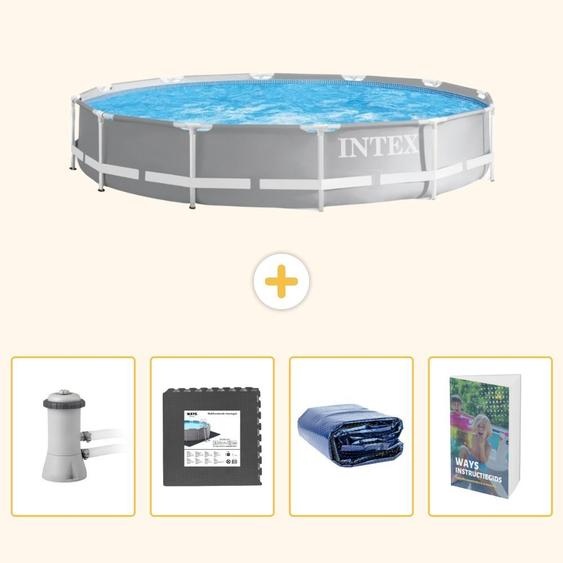 Structure de piscine Prism Frame, modèle rond - 366 x 76 cm - 5 pièces - SCB121