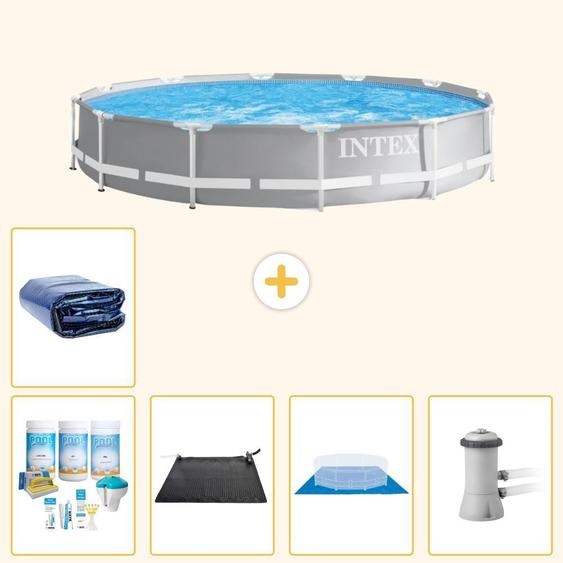 Structure de piscine Prism Frame, modèle rond - 366 x 76 cm - 6 pièces - S20530