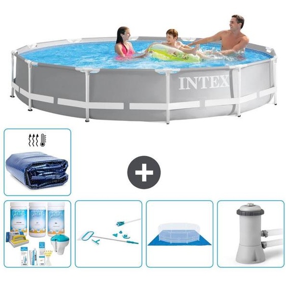 Structure de piscine Prism Frame, modèle rond - 366 x 76 cm - 6 pièces - S20532