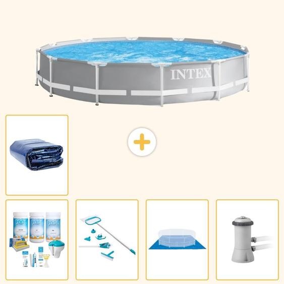 Structure de piscine Prism Frame, modèle rond - 366 x 76 cm - 6 pièces - S20532