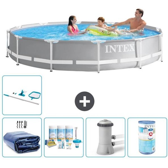 Structure de piscine Prism Frame, modèle rond - 366 x 76 cm - 6 pièces - S31903
