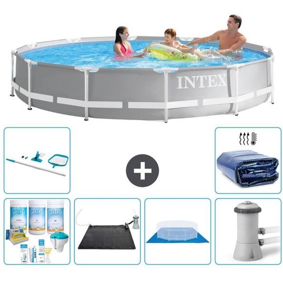 Structure de piscine Prism Frame, modèle rond - 366 x 76 cm - 7 pièces - S20527