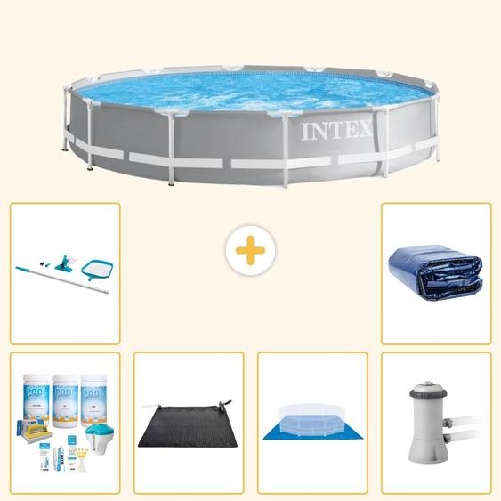 Structure de piscine Prism Frame, modèle rond - 366 x 76 cm - 7 pièces - S20527