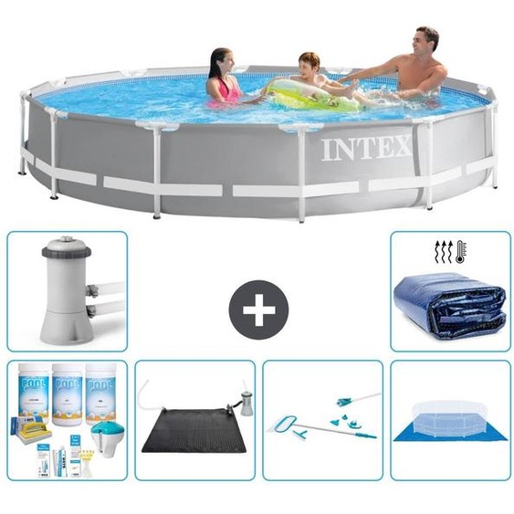 Structure de piscine Prism Frame, modèle rond - 366 x 76 cm - 7 pièces - S20528