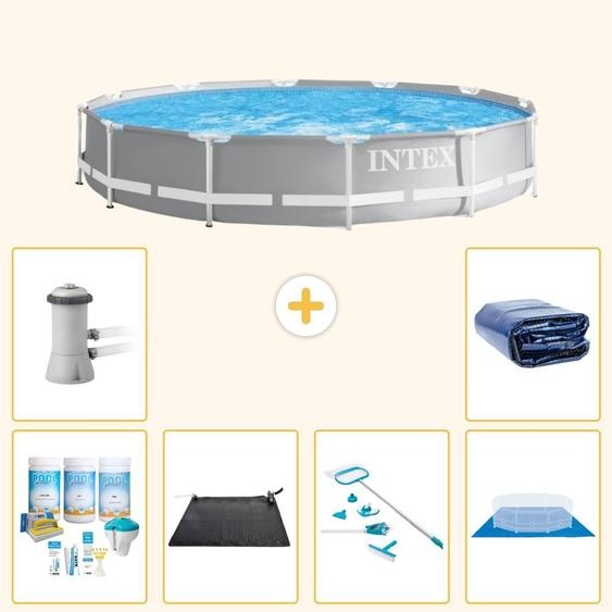 Structure de piscine Prism Frame, modèle rond - 366 x 76 cm - 7 pièces - S20528