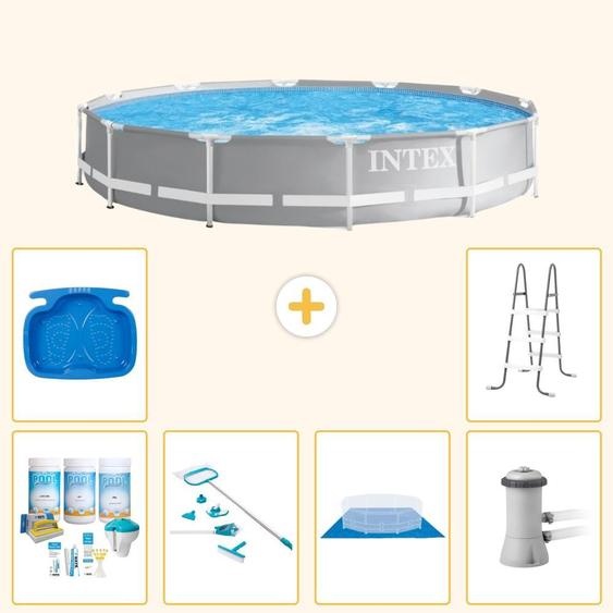 Structure de piscine Prism Frame, modèle rond - 366 x 76 cm - 7 pièces - S21052