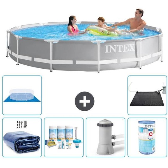 Structure de piscine Prism Frame, modèle rond - 366 x 76 cm - 7 pièces - S31947