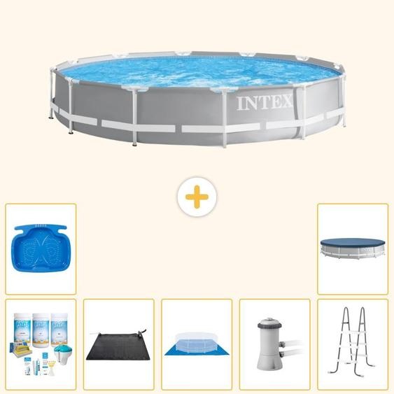 Structure de piscine Prism Frame, modèle rond - 366 x 76 cm - 8 pièces - S20524