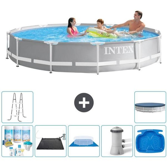 Structure de piscine Prism Frame, modèle rond - 366 x 76 cm - 8 pièces - S20524