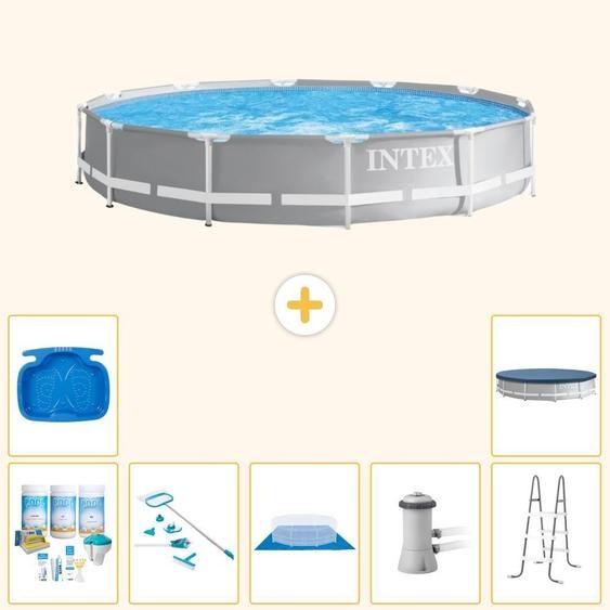Structure de piscine Prism Frame, modèle rond - 366 x 76 cm - 8 pièces - S20526