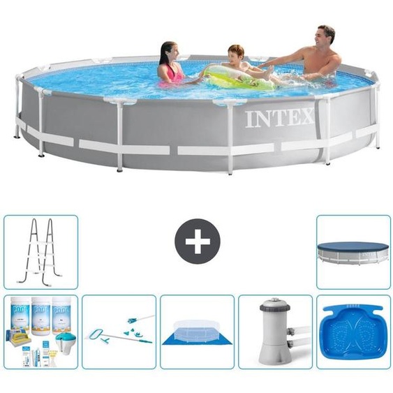 Structure de piscine Prism Frame, modèle rond - 366 x 76 cm - 8 pièces - S20526