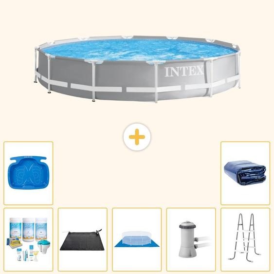 Structure de piscine Prism Frame, modèle rond - 366 x 76 cm - 8 pièces - S20534