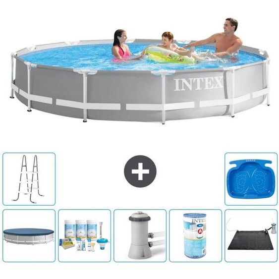 Structure de piscine Prism Frame, modèle rond - 366 x 76 cm - 8 pièces - S31914