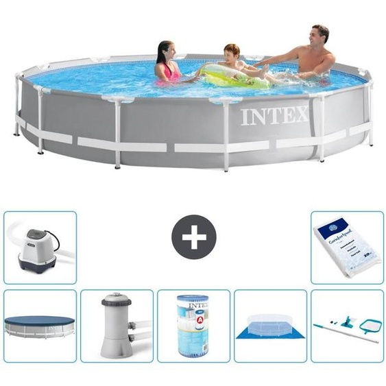 Structure de piscine Prism Frame, modèle rond - 366 x 76 cm - 8 pièces - S31923
