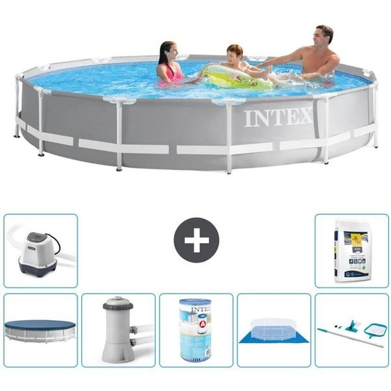 Structure de piscine Prism Frame, modèle rond - 366 x 76 cm - 8 pièces - S31925