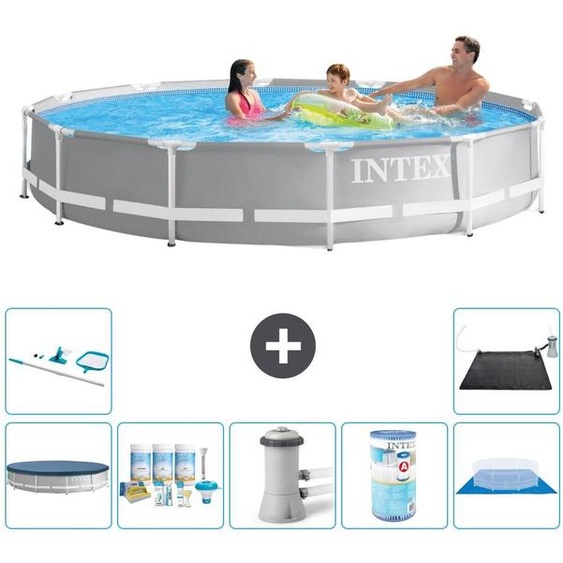 Structure de piscine Prism Frame, modèle rond - 366 x 76 cm - 8 pièces - S31942