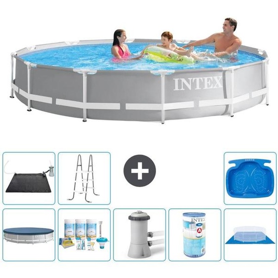 Structure de piscine Prism Frame, modèle rond - 366 x 76 cm - 9 pièces - S31946