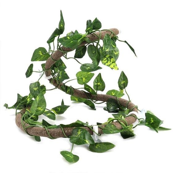 Structure descalade artificielle pour reptiles - Jungle en rotin flexible - Décoration dhabitat - 1 mètre - Avec ventouses - Pour terrarium