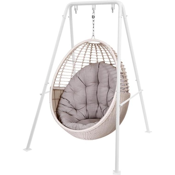Structure en métal pour fauteuil suspendu, de couleur blanche, pour intérieur et extérieur, 1 pièce, support pour fauteuil suspendu