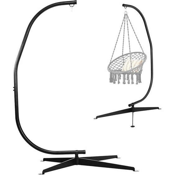 Structure pour fauteuil suspendu, structure pour fauteuil/hamac suspendu, structure pour fauteuil suspendu supportant jusquà 150 kg, support pour fauteuil suspendu en métal, support pour siège suspendu, hauteur 207 cm