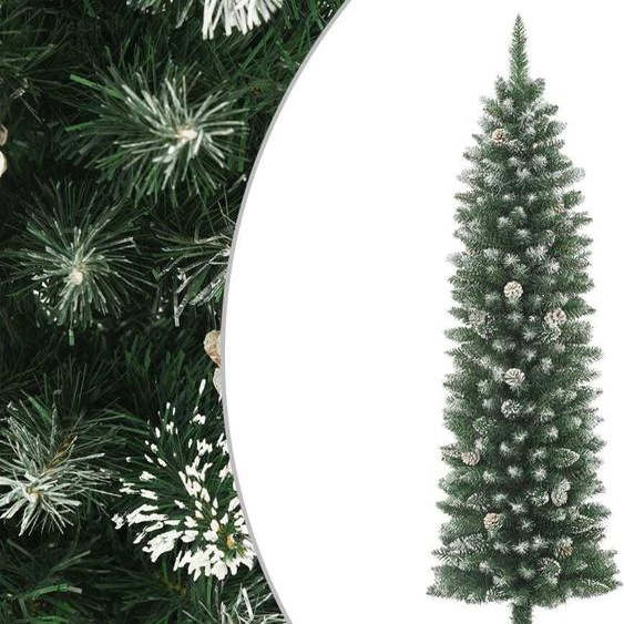 Style élégant Arbre de Noël artificiel avec support Slim 150 cm PVC - Arbres de Noël artificiels Hommie9440146 1parcel