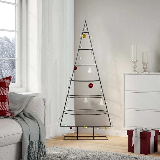 Style élégant Sapin de Noël en métal pour décorations Noir 150 cm Sapins de Noël artificiels CHY28407022