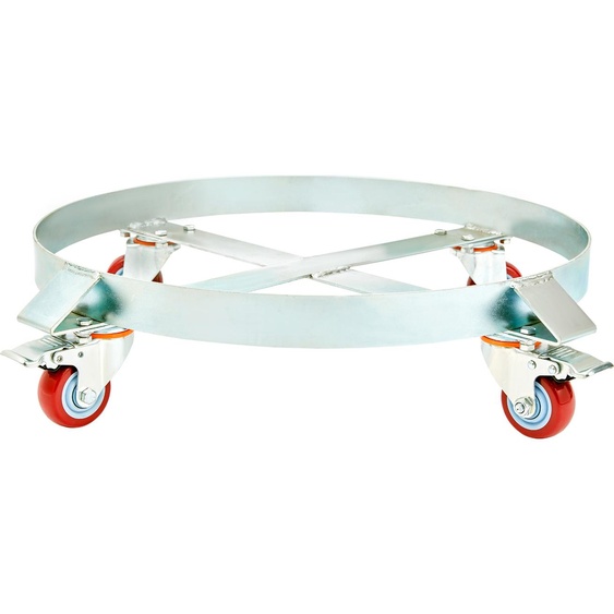 SucceBuy 2 chariots pour fûts de 55 gallons pour charges lourdes, capacité de charge de 1000 lbs, chariot pour fûts antibasculement avec cadre en acier et 4 roues pivotantes, idéal pour la manutention de fûts