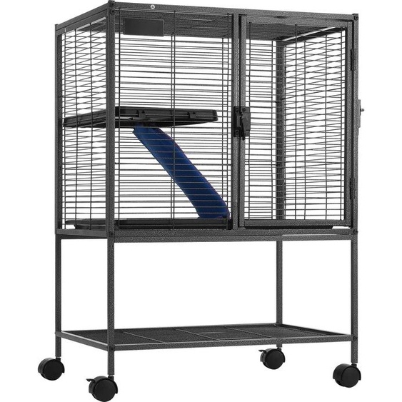 SucceBuy 34 cage à furet roulante en métal, 2 étages Critter Nation. Spacieuse et facile à monter pour différents petits animaux, hamsters, cochons dInde, chinchillas, écureuils, hérissons, lapins.