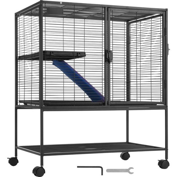 SucceBuy 36 cage à furet roulante en métal, grande cage Critter Nation à 2 étages. Idéal pour différents petits animaux domestiques. Facile à assembler et à utiliser.