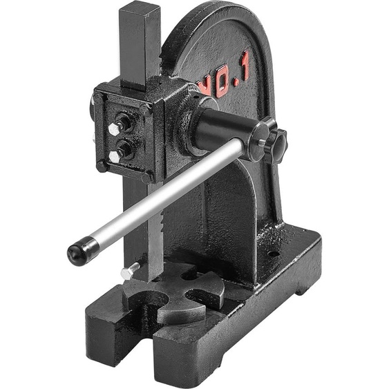 SucceBuy Arbor Press, 1 tonne manuelle. Hauteur max 5.9. Fonte de fer. Plateau de table. Pour le poinçonnage, le pliage. Matériau : fonte. Couleur : N/A. Tension : N/A. Puissance : N/A. Lieu : Atelier/bureau.