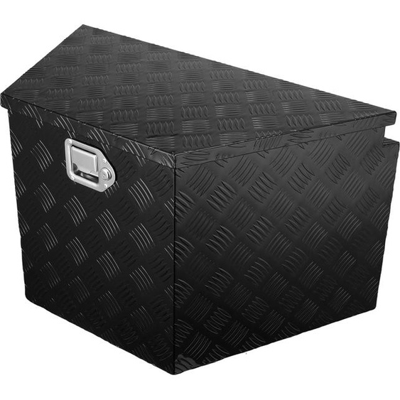 SucceBuy Boîte à outils pour remorque, boîte à outils en alliage daluminium avec plaque en diamant. Rangement robuste avec serrure et clé. Boîte à outils pour remorque pour pick-up, camping-car, remorque. 39 x16,5 x12