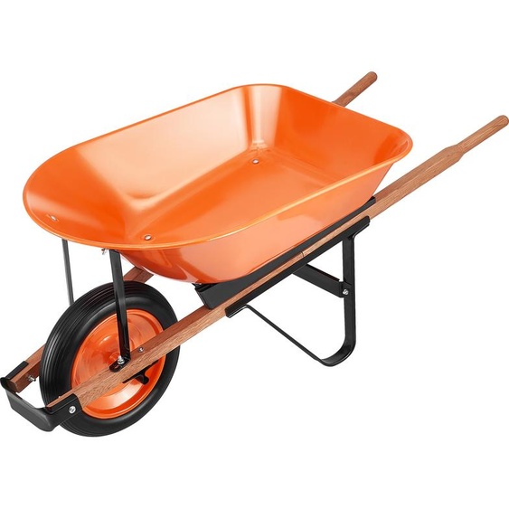 SucceBuy Chariot brouette, 5 Cu. Ft. charge & 330 lbs capacité, une roue Dump Cart de jardin, chariot de jardin avec poignée en métal & 16 roues de voie large, facile à charger Utility Yard Cart & chariot pour Lawn Farm