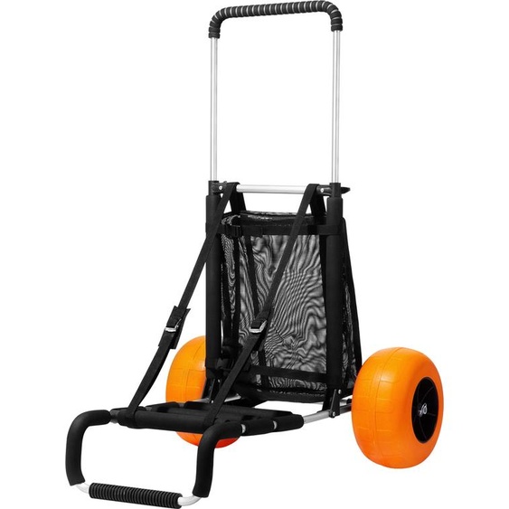 SucceBuy Chariot de plage pour sable - 29,9 x 15,4 surface de chargement. Chariot à sable pliable avec roues en mousse de 12, capacité de 165 lbs & hauteur réglable de 27 à 44,7. Peut supporter de lourdes charges pour les aventures à la plage.