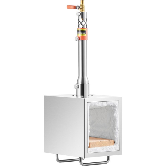 SucceBuy Forge portable au propane de , maréchal-ferrant avec 1 brûleur, 2600℉ (2600 °F), fabrication de couteaux et doutils, forge à gaz en acier inoxydable pour le forgeage de métaux, grande capacité