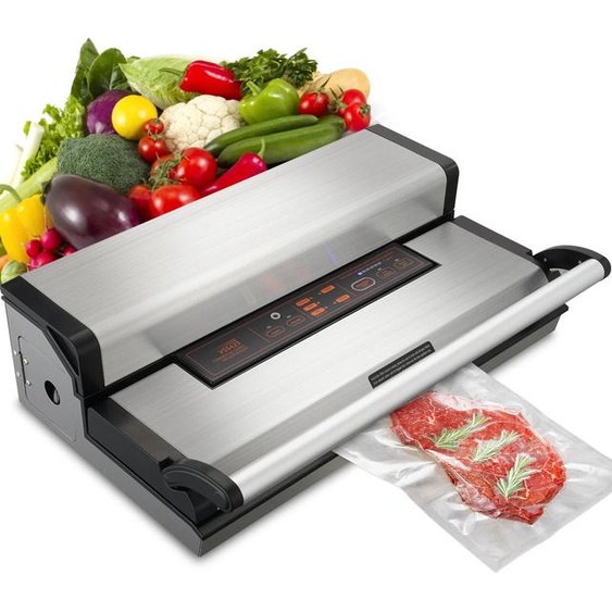 SucceBuy Machine à sceller sous vide commerciale multifonction automatique emballage alimentaire avec sac coupe-rouleau de stockage pour la cuisine à domicile