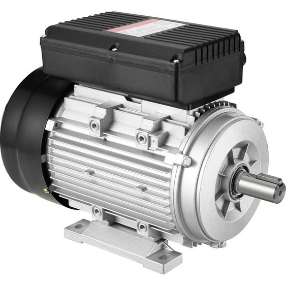 SucceBuy Moteur électrique 2,2 kW à 2800 tr/min, courant alternatif 220-240 V, 13,8 A, 90 l, cadre B3, moteur de compresseur dair monophasé, arbre cannelé 24 mm