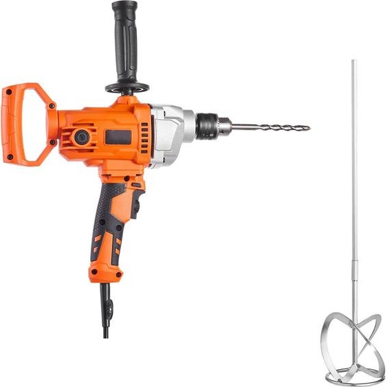 SucceBuy Perceuse électrique 15,89 mm avec fonction de mélange, 850 tr/min, 3,2 A, poignée en D, outil polyvalent pour le perçage et le mélange de mandrin et de ciment