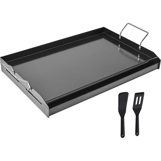 SucceBuy Plaque de cuisson plate en acier au carbone pour BBQ, 605x360mm