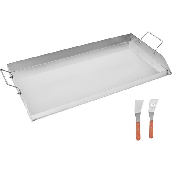 SucceBuy Plaque de cuisson plate en acier inoxydable pour BBQ, Dimensions : 809x370mm