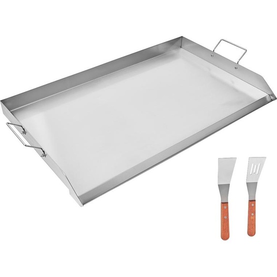 SucceBuy Plaque de cuisson plate en acier inoxydable pour BBQ, Dimensions : 910x525mm