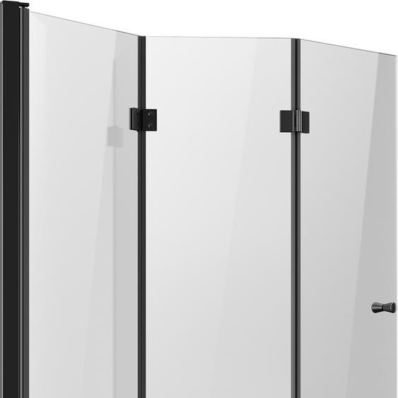 SucceBuy Porte de douche en verre pliante sans cadre pour baignoire, 1295x1422 mm