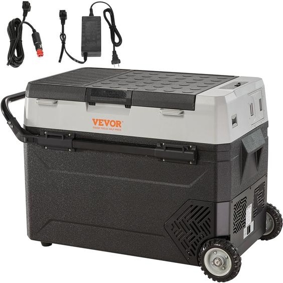 SucceBuy Réfrigérateur de voiture 38L Réfrigérateur de voiture 12 volts Réfrigérateur 40QT Congélateur portable double zone -4 ℉ -50 ℉   Plage réglable