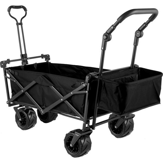 SucceBuy Remorque de jardin Pesée de jardin Pliable 92,7 x 54,3 x 98,5 cm Chariot à outils noir Chariot à main jusquà 100 kg de capacité de charge Chariot de transport
