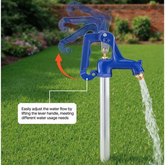 SucceBuy Robinet darrosage résistant au gel, 1895 mm, robinet extérieur avec une profondeur denfouissement de 1219,2 mm, raccord de tuyau G 3/4 pouce et raccord de tuyau, robinet sans plomb pour larrosage du jardin et de la cour