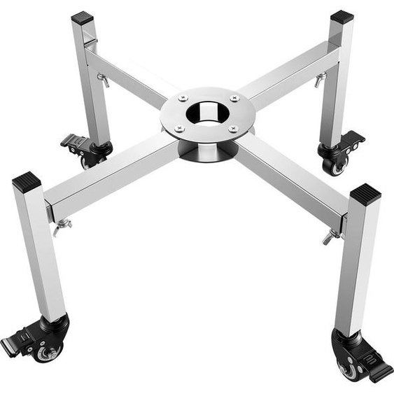 SucceBuy Support de foyer réglable 38-68,6 cm avec 4 roulettes pour bacs à feu