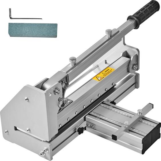 SucceBuy Trancheuse de sol 330 mm, profondeur de coupe 12 mm, coupe les planches de vinyle, les stratifiés, pour la maison et latelier, 110 V, coupe sans effort, gris, pour LVP, WPC, SPC, LVT, VCT, PVC et autres